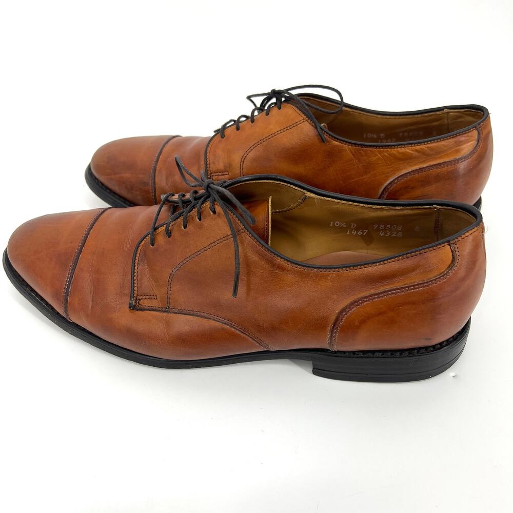 Allen Edmonds Margate Walnut Brown Leather Oxford Dress Shoes 10.5 D Made in USA